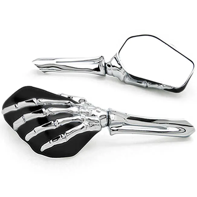 buy Brand new SKELETON HAND MOTORCYCLE MIRRORS FOR CRUISER SPORT BIKE CHOPPER MOTORBIKE REAR VIEW