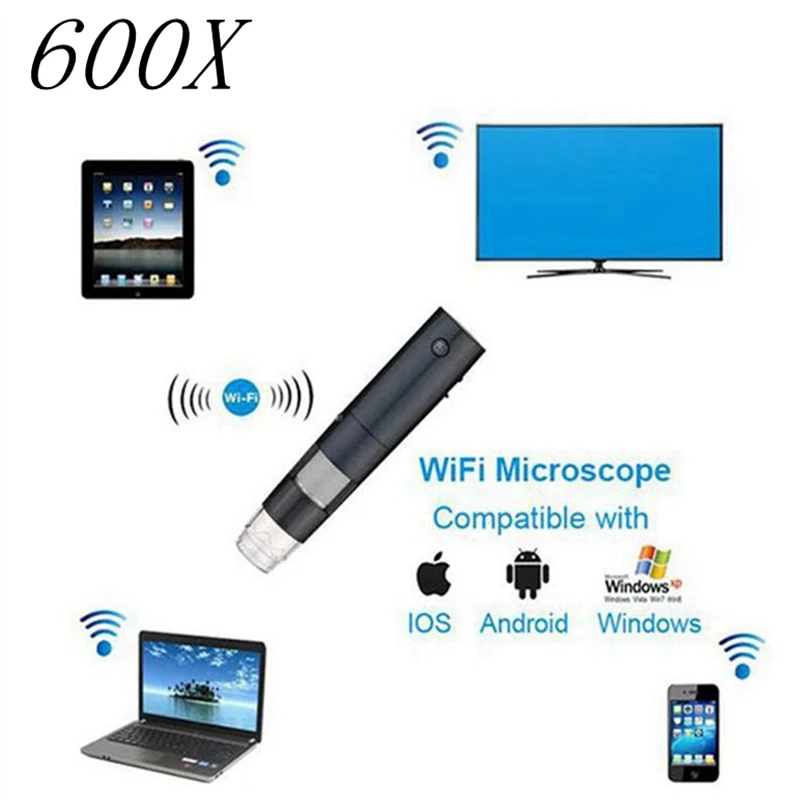 

2MP 600x Wireless Digital Microscope Wifi Digital Microscope Camera with Clear Image for IOS/Android Medical Cosmetology Tool