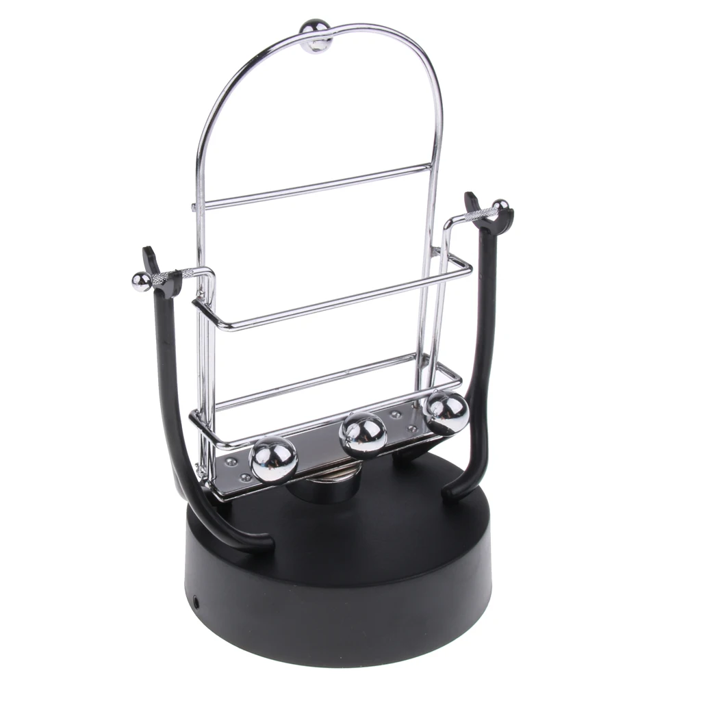 Electric Newton Physics Balancing Ball Pendulum Newton's Cradle Desk Figurine Ornament Perpetual Motion Science Toy Office Decor