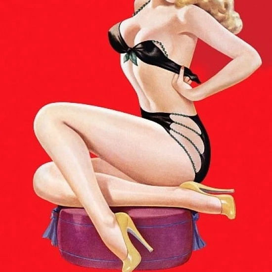 Pin Up Art Blonde Pinup Poster Print (18 x 24)