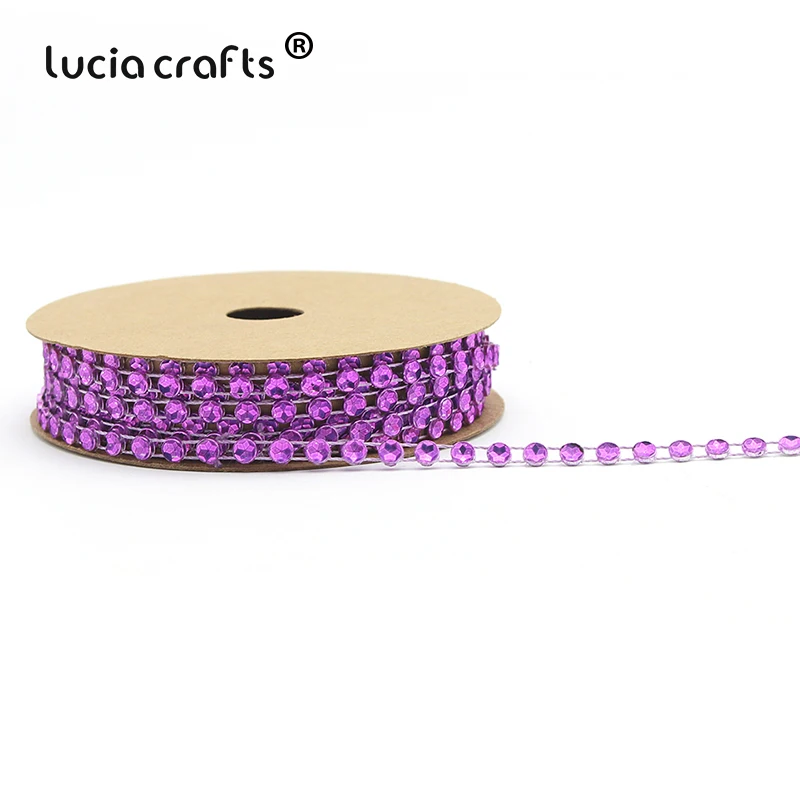 Lucia crafts 2y/лот 4 мм пластиковые линии дрель для вечерние сумки декор обуви DIY одежды ручной работы материал аксессуары I1104