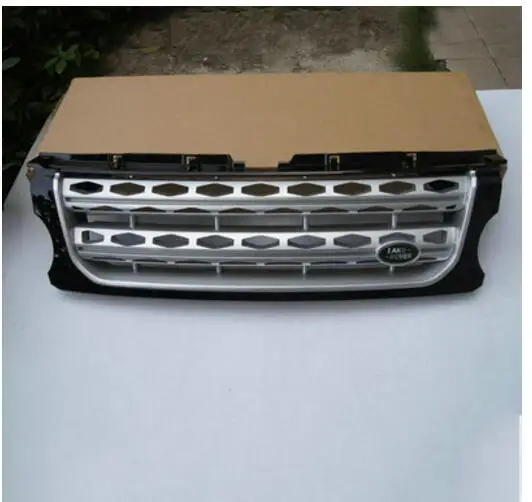 Для Land Rover Discovery LR3 2005-2009 серебро+ Черная передняя решетка Замена Отделка OEM - Название цвета: A