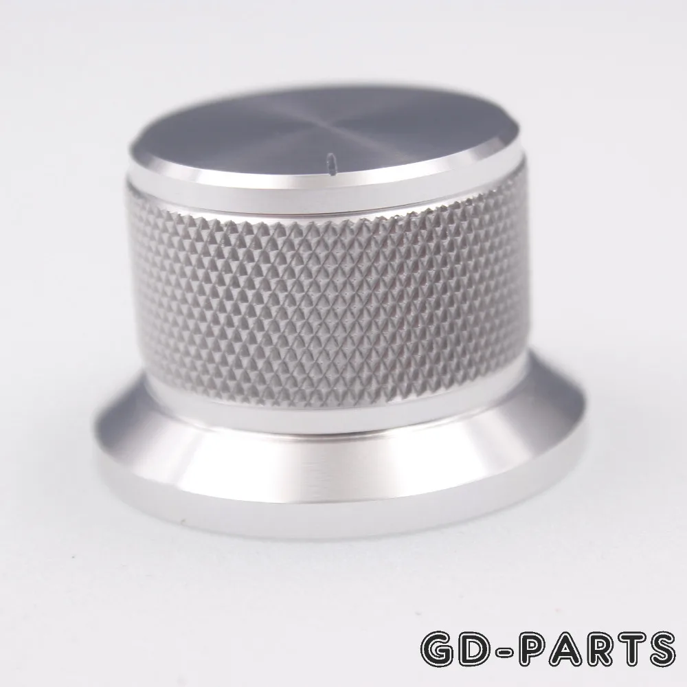 

38*25mm Silver Solid Aluminum Volume Potentiometer Knob For Tube Amplifier DAC Turntable Radio Speaker CD Player x1