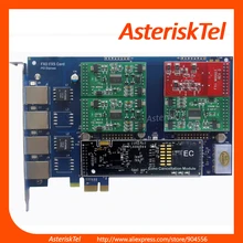 1 FXO+ 3 FXS карты, с модулем подавления эха, FXO FXS VoIP телефон, AEX410, Asterisk FXO карта TDM420B TDM430B TDM440B