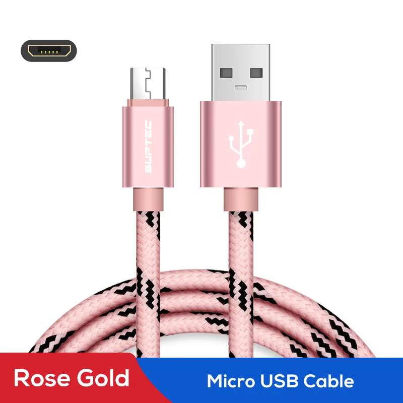 EECPT Micro USB Cable 2.4A Phone USB Charger Cable Fast Charging Wire Data Sync Microusb Cord for Android Samsung S7 S6 Xiaomi - Цвет: Rose Gold