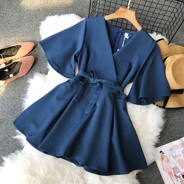 

Bodysuit Women Summer Short Sleeve Sexy V-neck Slim MujerPlaysuits Femme 2019 New Girls Casual Beach Overalls Body Jumpsuits