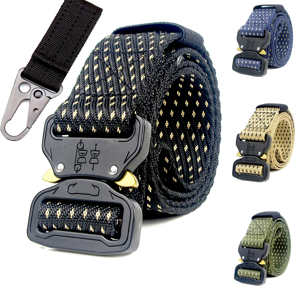 Military Tactical Nylon Belts Army Special Forces Mens SWAT Gear Combat