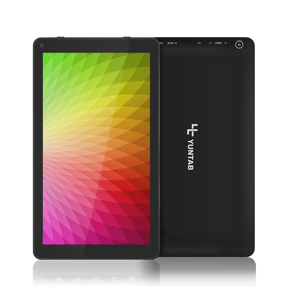 

YUNTAB black 10.1 Inch D102 Android 4.2 Tablet PC Quad Core with Dual Camera, 1024*600 HD Resolution 5500mAh Battery