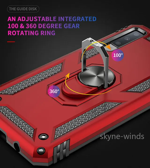 

Shockproof Case for Samsung Galaxy A7 2018 SM-A750FN Case Metal Ring Magnetic Car Holder for Samsung A 7 2018 A750 phone Cover