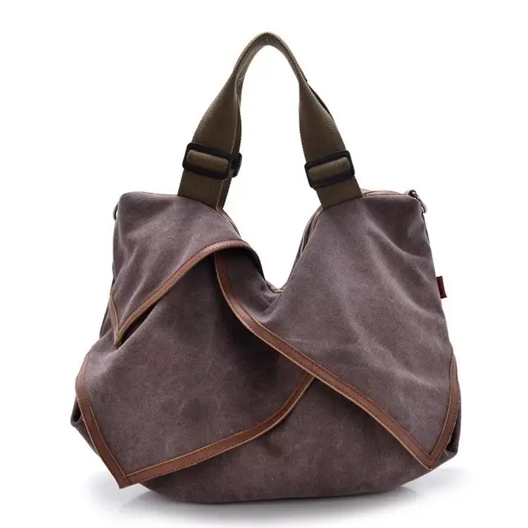 Бренд MR. L, женская сумка через плечо, Женская Большая Холщовая Сумка, мягкая винтажная сумка, красная сумка через плечо для женщин - Цвет: Purple