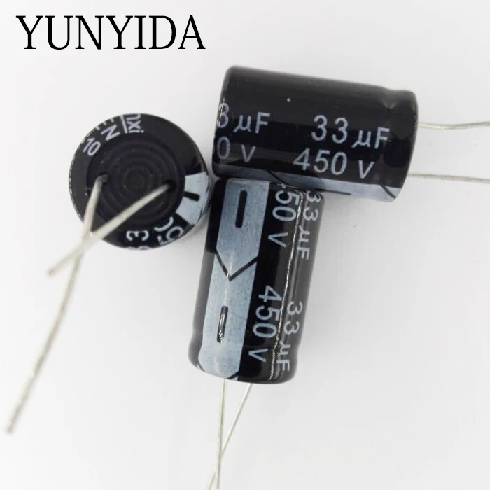 

5PCS 33UF 450V Aluminum Electrolytic Capacitor 16x25mm