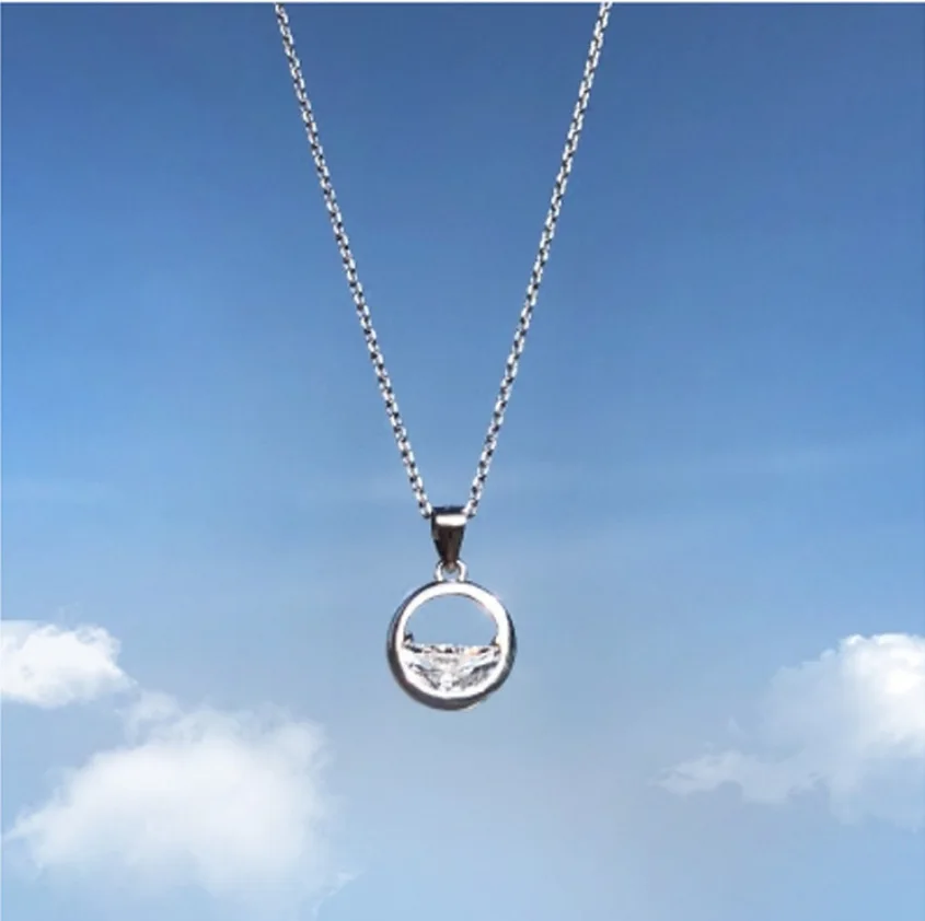 Bijoux богемский новый 925 пробы Серебряный хрустальный круглый цепочки и ожерелья s для женщин колье цепочки и ожерелья эффектные украшения в