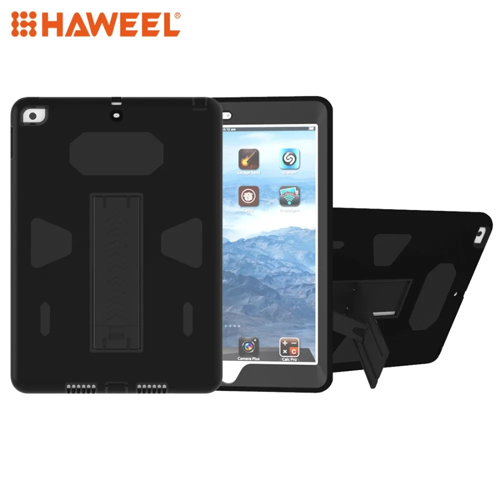

Haweel Tablet Case For iPad 9.7 (2018) (2017) PC+Silicone Shockproof Protective Back Cover Case With Holder Protective Case