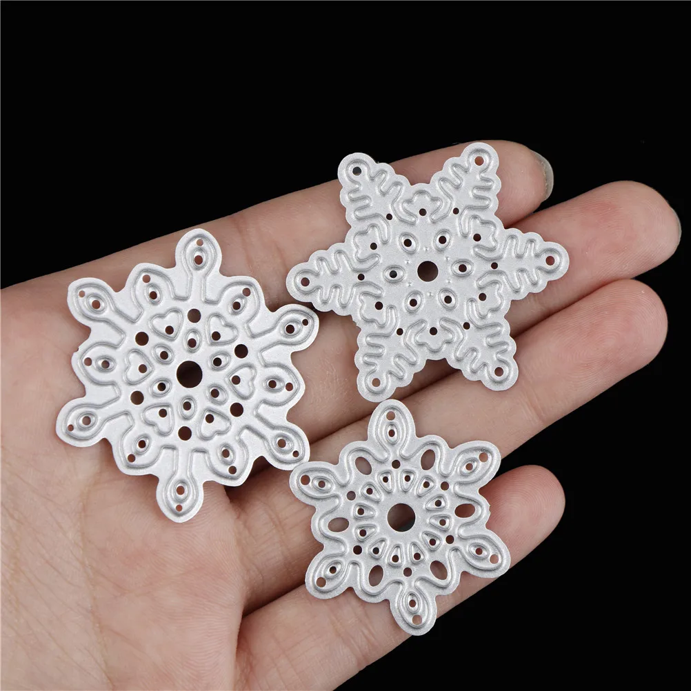 

3pcs New Hot DIY Christmas Snowflake metal die cuts metal die cutting dies scrapbooking embossing folder for cutting machine