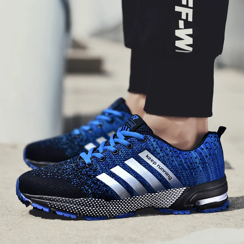 

2019 Summer Casual Shoes Men Sneakers Breathable Mens Outdoor Casual Running Shoes Air Mesh Walking Footwear Big Size Men 39-47
