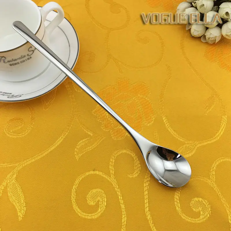 Long Handle Stainless Spoon Dessert Honey Coffee Spoon Stir Mixing