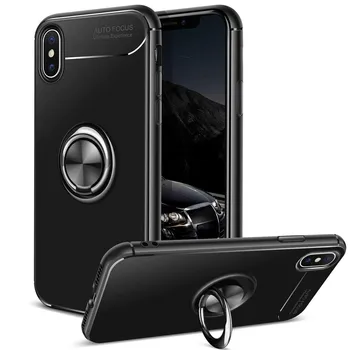 

Stand case Silicone with Ring for Apple IPhone X/XS Black