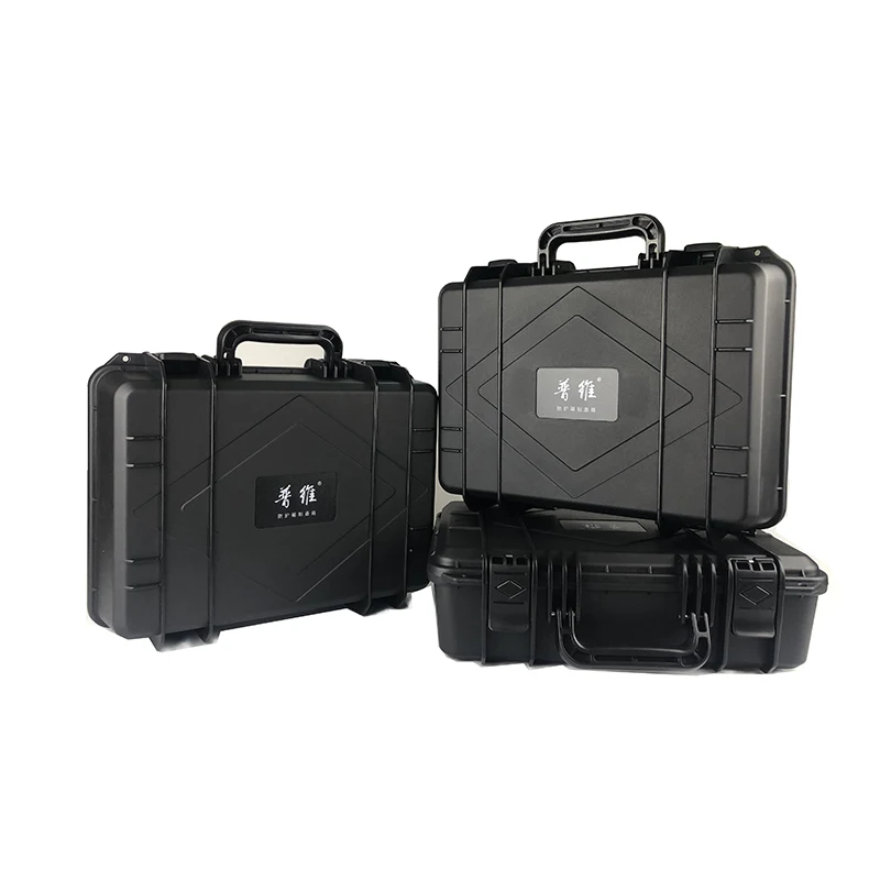 ABS Plastic Sealed Tool Box Safety Equipment Toolbox Suitcase Impact Resistant Tool Case Shockproof w Foam Logo Four Color 4