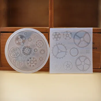 

SNASAN Silicone Mold for jewelry gear punk style Resin Silicone Mould handmade tool Resin epoxy resin molds