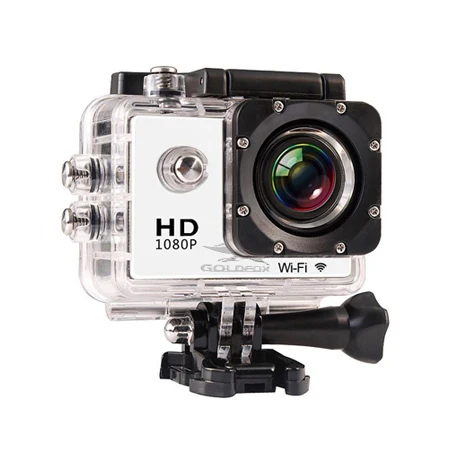 Фристайл 2-дюймовый ЖК-дисплей 640P* 480P экшн Камера, позволяющая погружаться под воду на глубину до 30 м Водонепроницаемый(устройство цифровой записи) для занятий подводным, шлем Камера DV Спортивная камера SJcam - Цвет: Белый