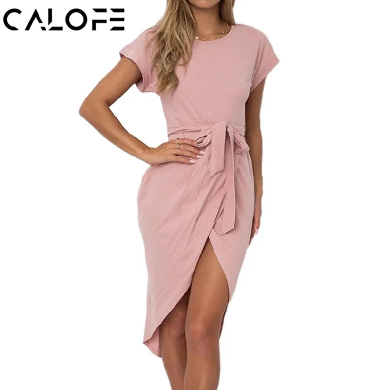 

2018 Sexy Pink Beach Dress Women Summer Short Sleeve High Neck Swim Dress Beachwear High Waist Tunic Loose Micro Skirt Swimsuit