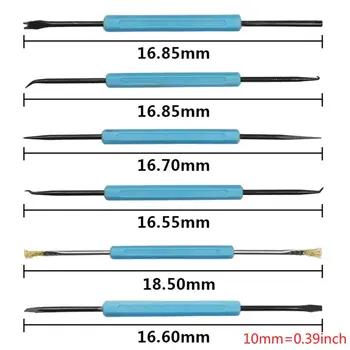 

Solder Assist Tools, Yeeco 6 Pieces Double Sided Soldering Assist Aid Electronic Repair Tools Welding Accessory Kit with Blue He