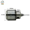 AUTOTOOLHOME Mini Electric Drill Chuck 0.3-4mm JT0 Taper Mounted Lathe Chuck PCB Drill Press For 2.3mm Small Motor Shaft ► Photo 3/6