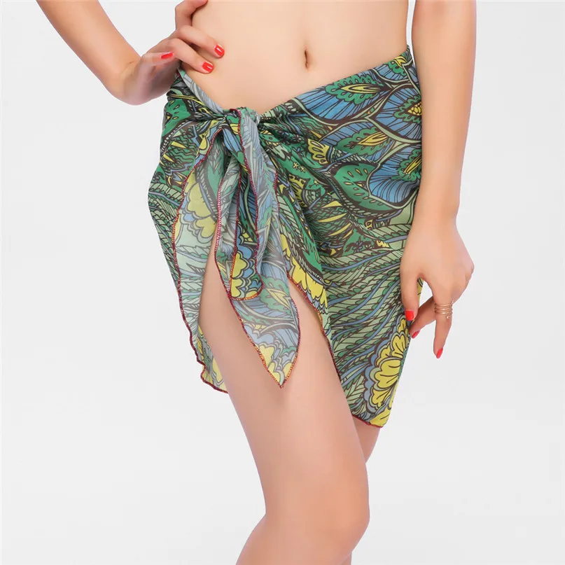 2018 Beach dress Women Beach Tunic Bikini Cover Up Sunscreen Shawl Silk Scarf beach pareo Swimwear Sexy skirt #3j03#F (17)