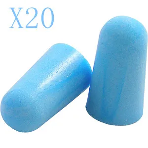 

[ Fly Eagle ] JETTING 20PCS Light Blue Soft Foam Ear Plugs Prevention Earplugs Noise Reduction