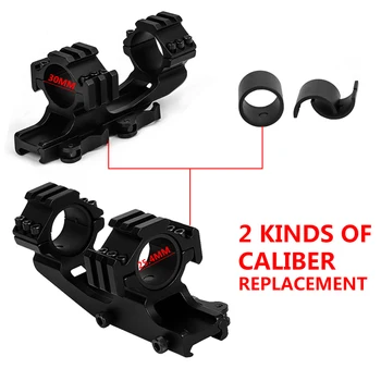 

Quick Release 25mm+30mm Rifle Scope Mount Sight Bracket Dovetail Rail Ring Profile Pistol Adapter Hunting Caza with Hex Wrench