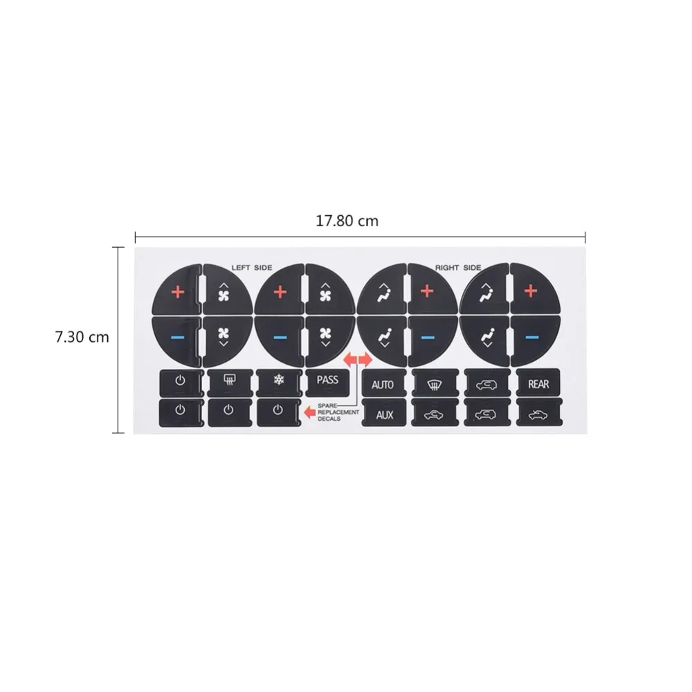 Сменная наклейка на кнопку переменного тока с управлением от переменного тока и блокировкой на кнопке для ремонта и фиксации разрушенного выцветшего A/C управления s