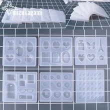 UV Resin Jewelry Liquid Silicone Mold Digital Tower Diamond Shape Planet Molds For DIY Necklace Pendant