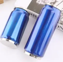 1 шт. креативная чашка-термос из нержавеющей стали, мини-бутылка, вакуумная колба, солома, кофе, термосы, чашки, Термокружка, KL 3071 - Цвет: Синий