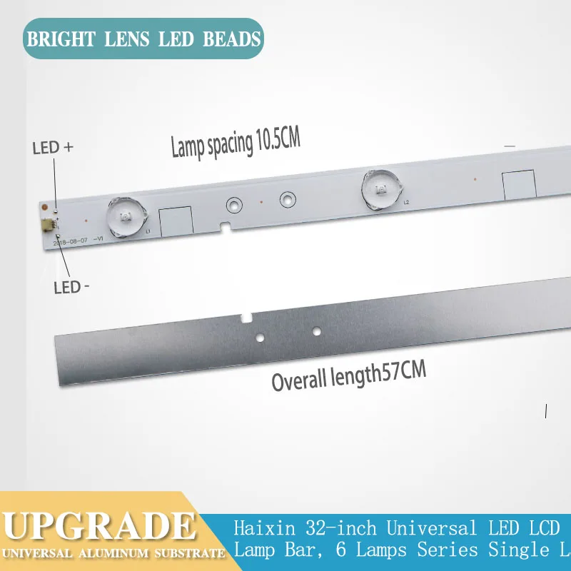 Univers 32-inch 6-Lamp57CM 6V LED bar Lights general-purpose for Hisense LCD TV LED backlight aluminum substrate lamp bar