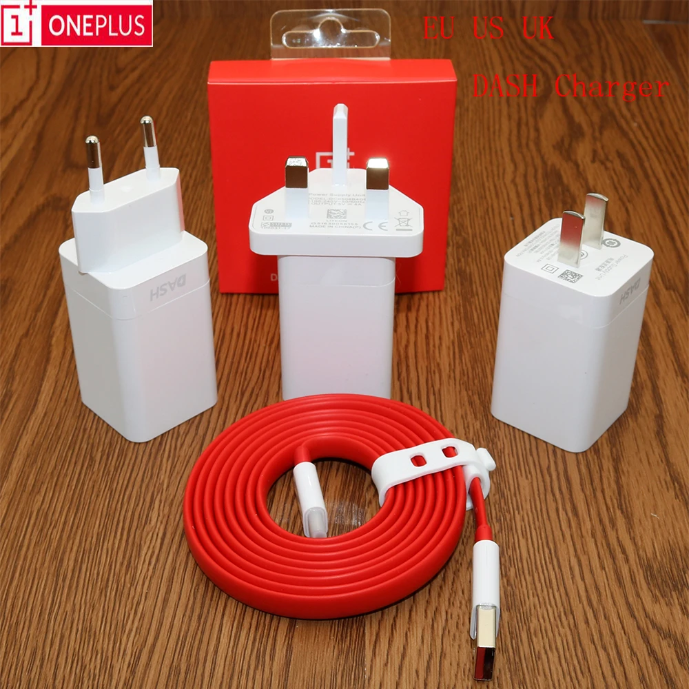 

Oneplus 100% Original 3/3T/5 Dash Charger,5V 4A EU/US/UK USB Quick Charger Adapter 1M/1.5M USB 3.1 Type-C Data Noodle Dash Cable