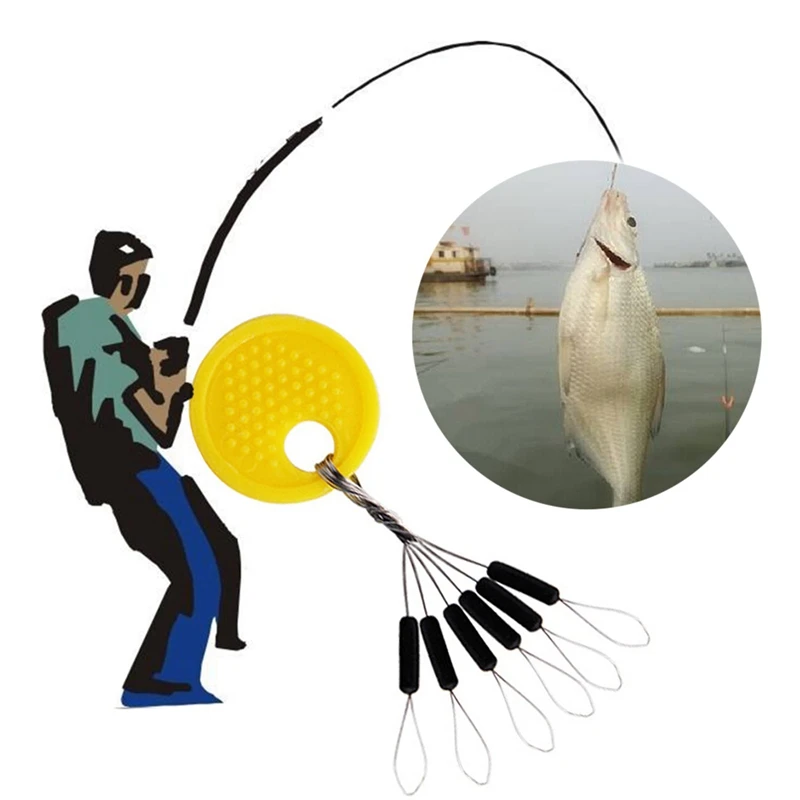 10 Pcs Fishing Bobber Float 6 in 1 Black Rubber Oval Stopper Space Bean Connector Fishing Line Tackle Accessories 3 Sizes