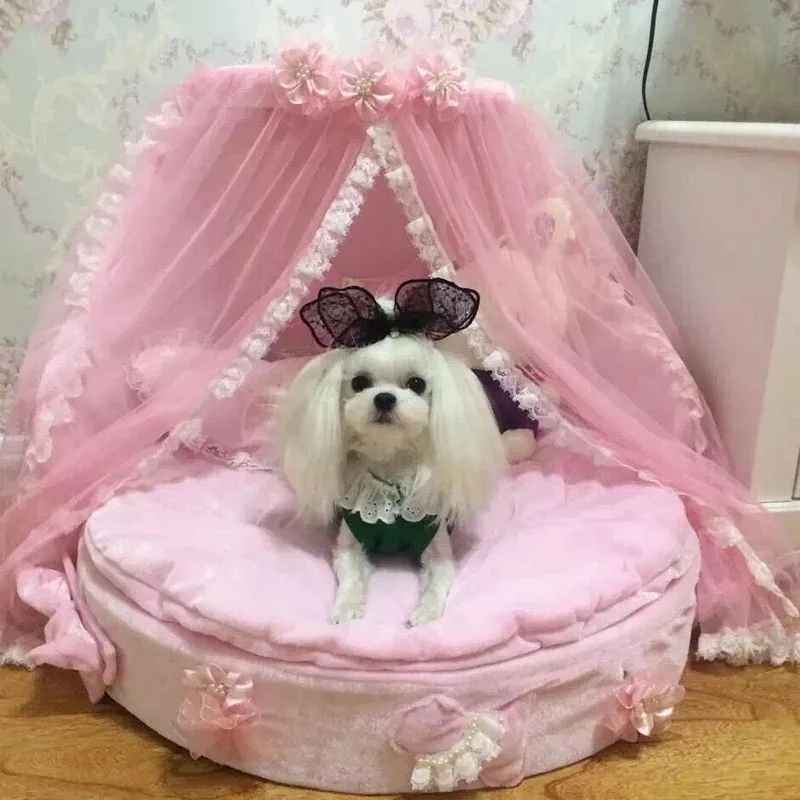 Dog bed 2018 luxury dog kennels princess bed lovely cool dog pet cat
