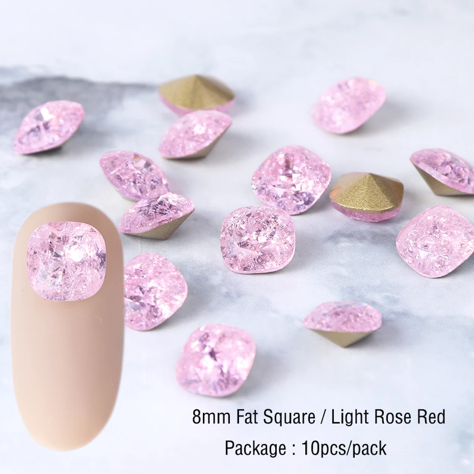 10pcs Crystals Nail Art Decorations Rhinestones Opal Diamonds Strass Nails Accessories Stones Ice Flower Gems For Nail Art LA965 (6)