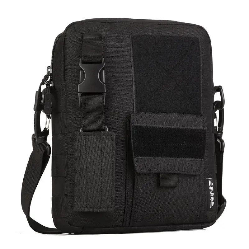 Мужская Вертикальная уличная сумка для путешествий, водонепроницаемая тактическая сумка-мессенджер, водонепроницаемая сумка на плечо в стиле милитари, удлиненная система Molle K316 - Цвет: black