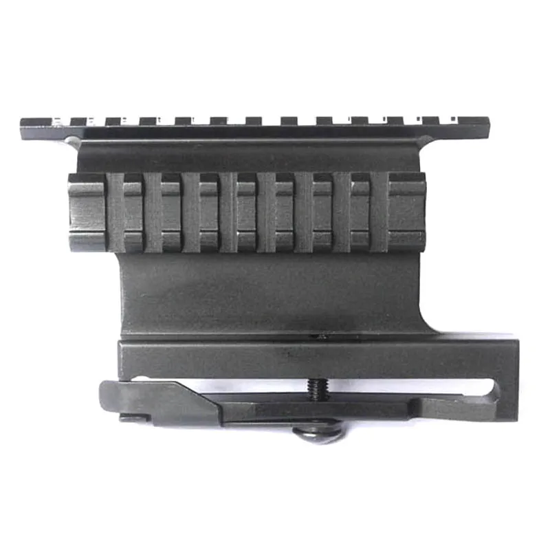 Tactical Airsoft Side Lock Scope Sight Laser Mount With Dual Picatinny Rail Hunting Gun