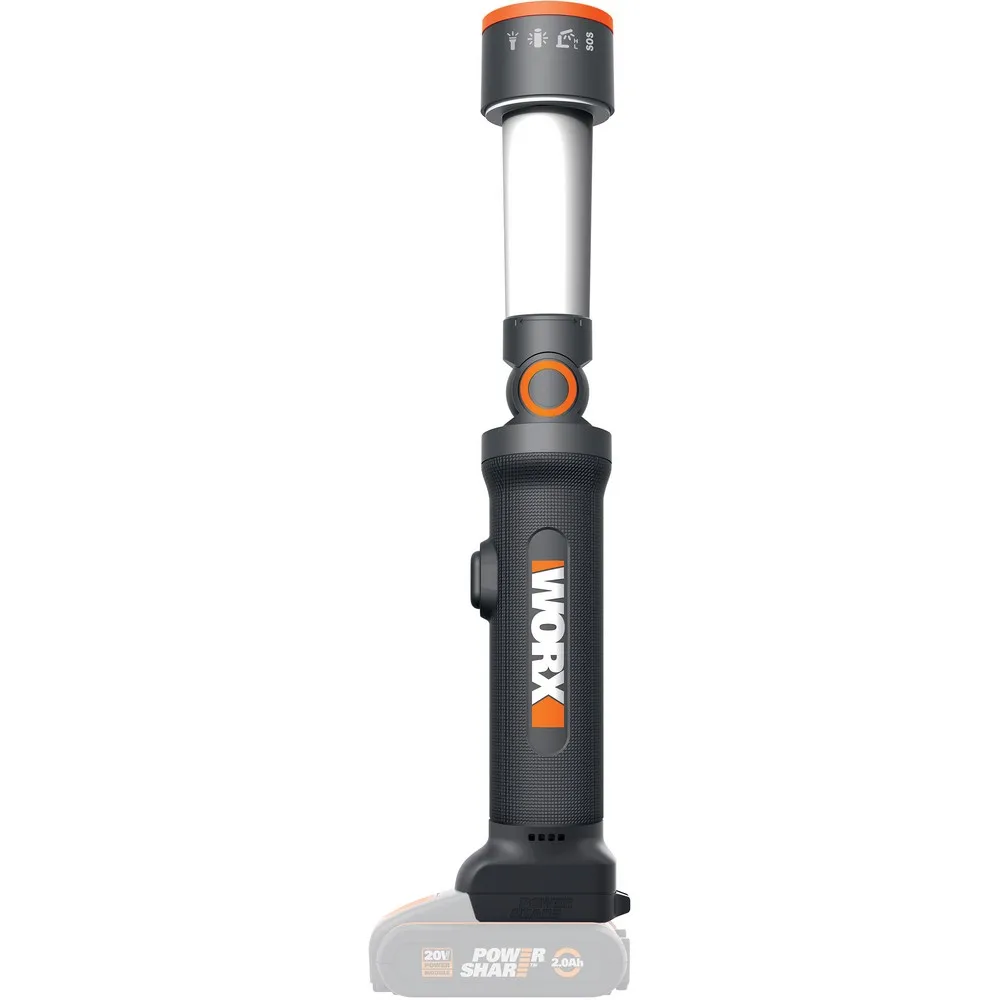 Фонарь аккумуляторный WORX WX027.9, 20В, без АКБ и ЗУ