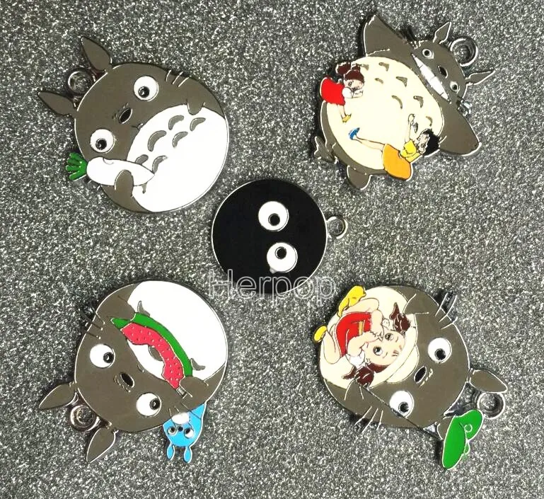 

20 Pcs cartoon Japanese anime My Neighbor Totoro mix Metal Charm necklace bracelet Pendant DIY Necklace Jewelry Making