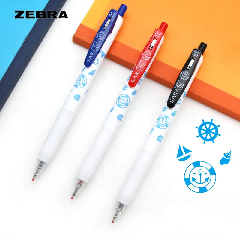 

Zebra JJ15 BMR Navy Style Color SARASA Clip press neutral pen Gel Ink Pen writing pen 0.5mm Japan 3 Colors Available
