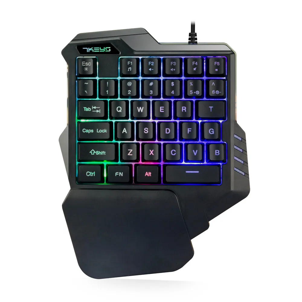 

VOBERRY For G30 Cable Game Keyboard Professional Game Keyboard With LED Backlight 35 Key Single Hand Film Keyboard