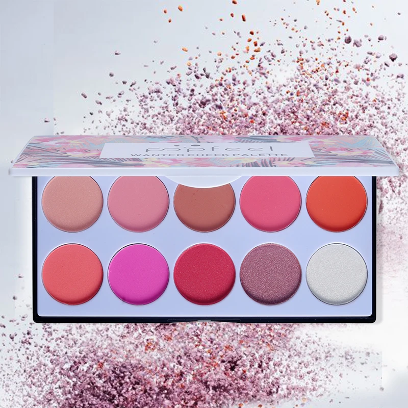 POPFEEL 10 Color Blush Palette The Rouge Tray Brighten Orange Pink Naturally Delicate Gentle Face Cream Blush Contour Makeup Set POPFEEL 10 Color Blush Palette The Rouge Tray Brighten Orange Pink Naturally Delicate Gentle Face Cream Blush Contour Makeup Set