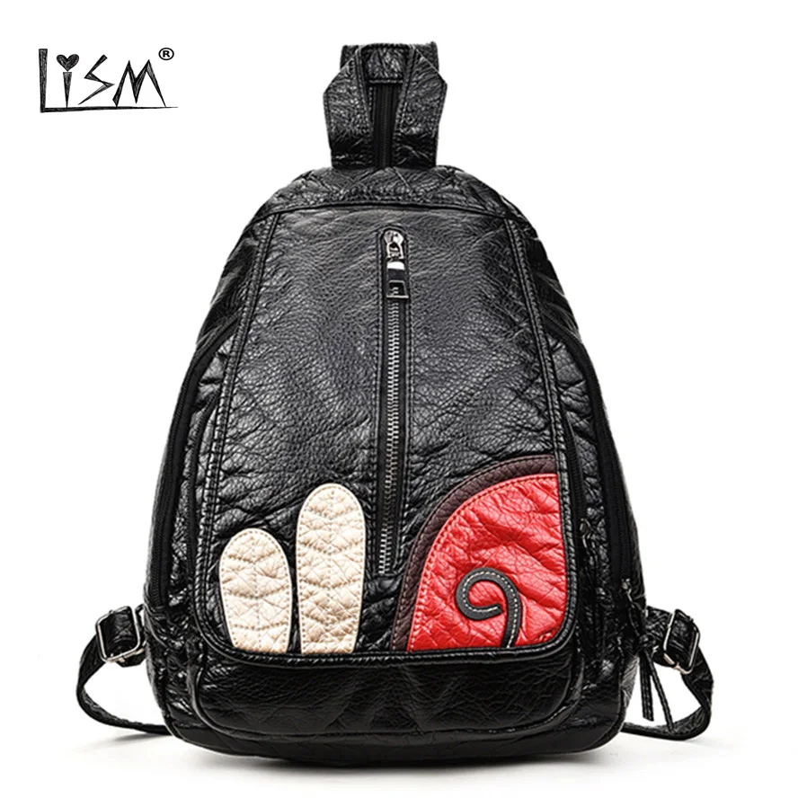 

Women PU Leather Backpack Bags For Girls College Female Fashion Backpacks Woman Back Pack Daily Shoulder Travel bag schoolbag