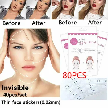 

40/80pcs Face V Shaper Facial Slimming Sticker Lift Up Sticker Lift Reduce Double Chin Face Mask Facial Thining Face Lift tape
