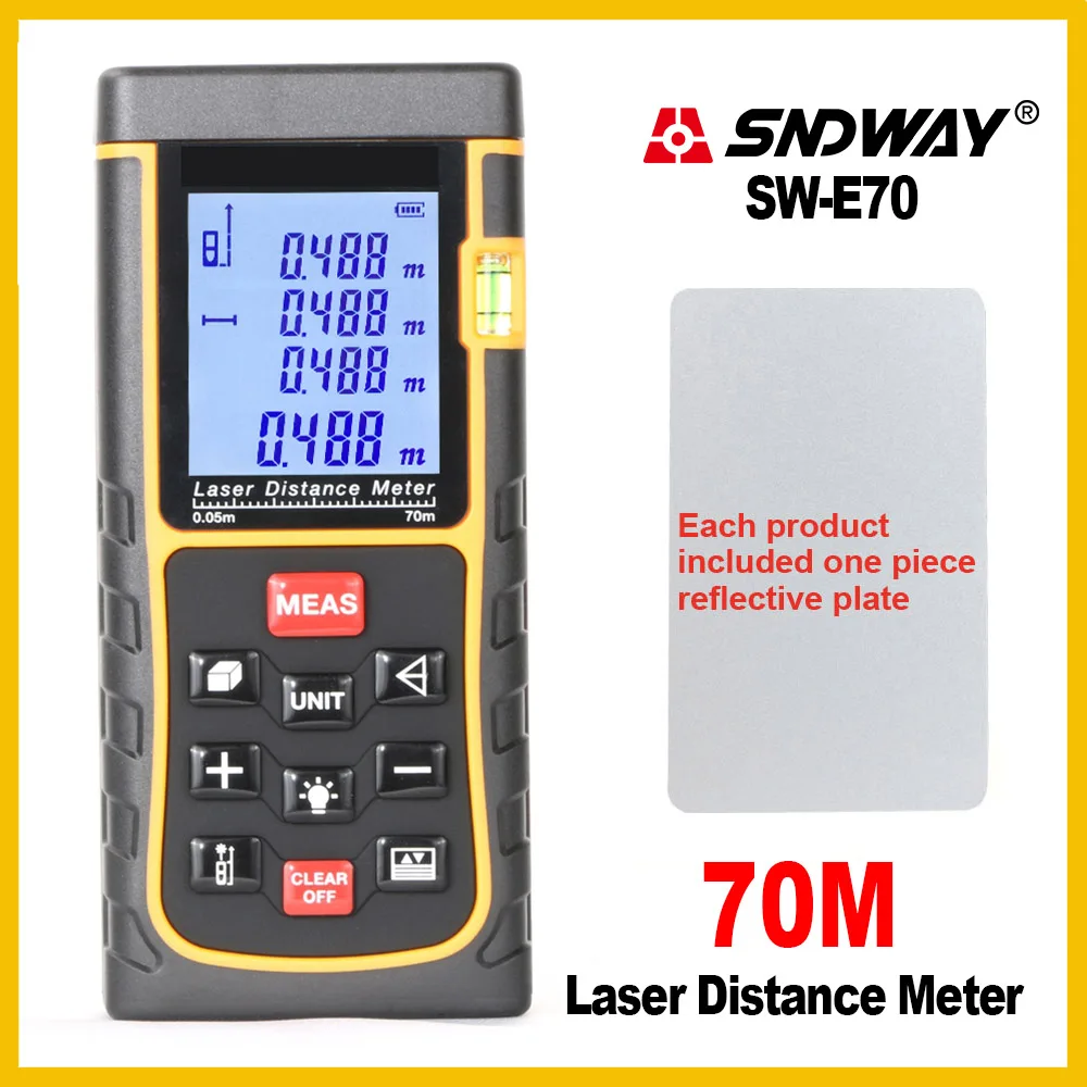 SNDWAY Rangefinder Handheld Laser Distance Meter Range Finder Hand Tool Tape Trena Ruler Tester SW-E40/50/60/70/80/100/120/150 SNDWAY Rangefinder Handheld Laser Distance Meter Range Finder Hand Tool Tape Trena Ruler Tester SW-E40/50/60/70/80/100/120/150
