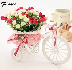 Красивые трехколесный велосипед искусственный цветок набор украшения дома свадебные украшения