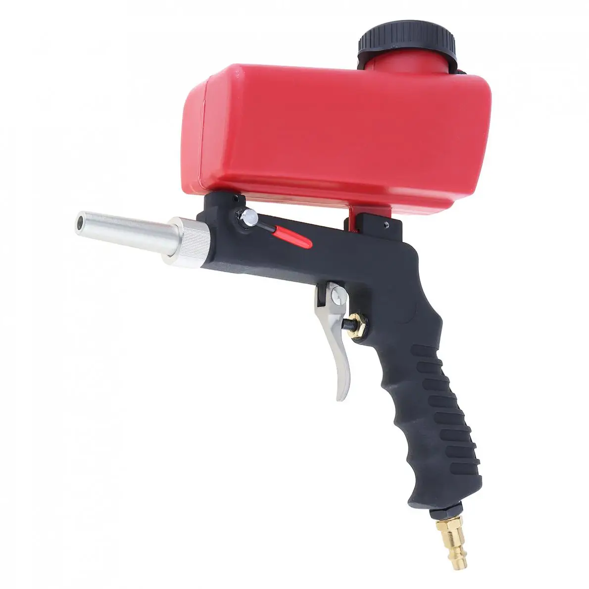 Portable Hand Held Pneumatic Sand Blasting Gun Sandblasting with Switch and 1/4" Air Inlet for Eliminate Rust / Spray Polishing